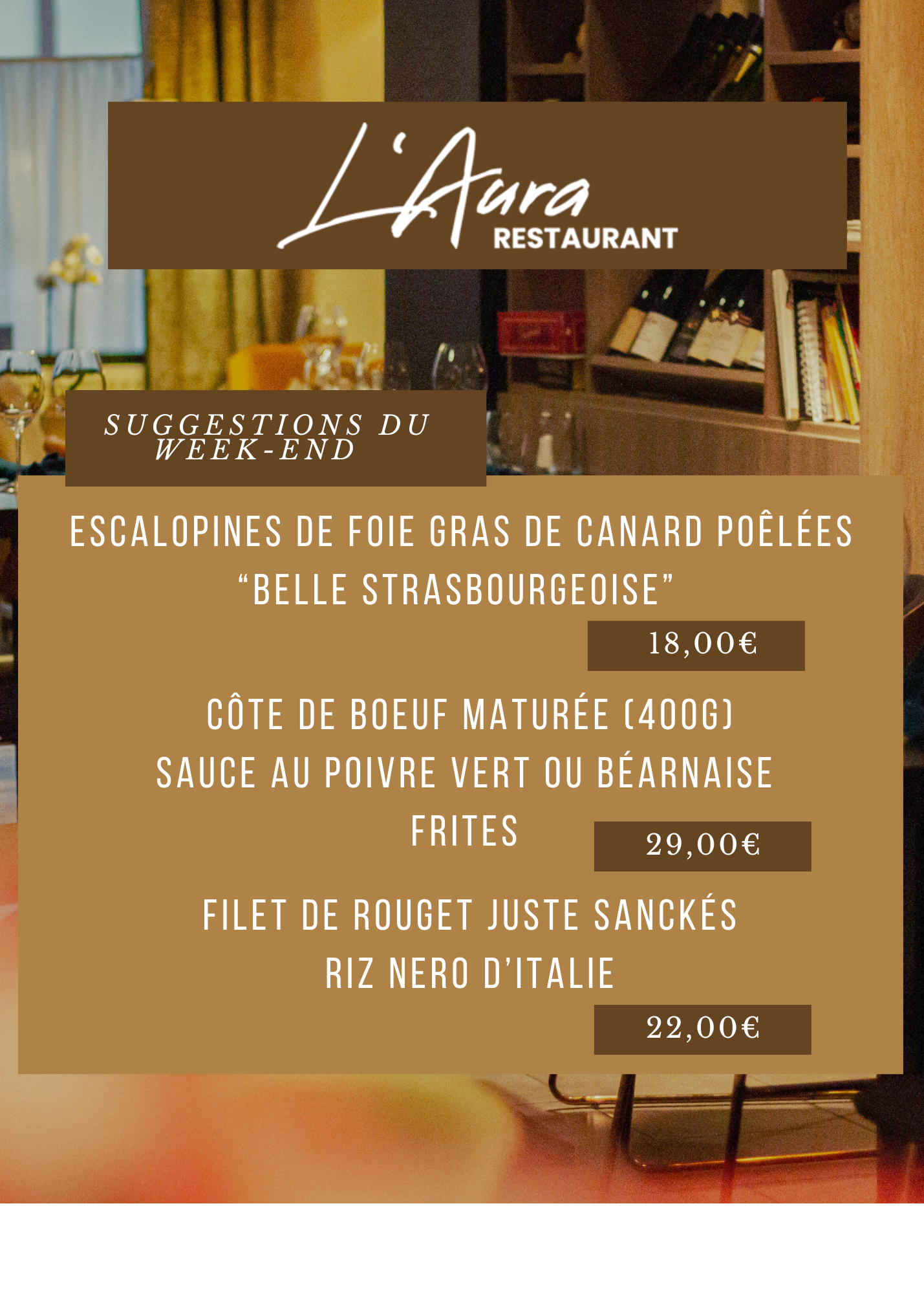 SUGG FOIE POELEES COTE DE BOEUF ROUGET